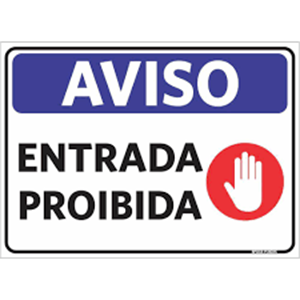 Placa de Sinalização Aviso