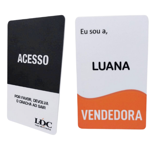 cracha com laminação fosco