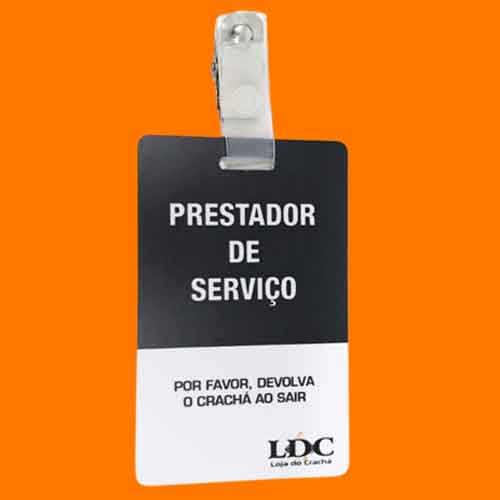 20 Crachás Em Pvc Dados Fixos com Clips